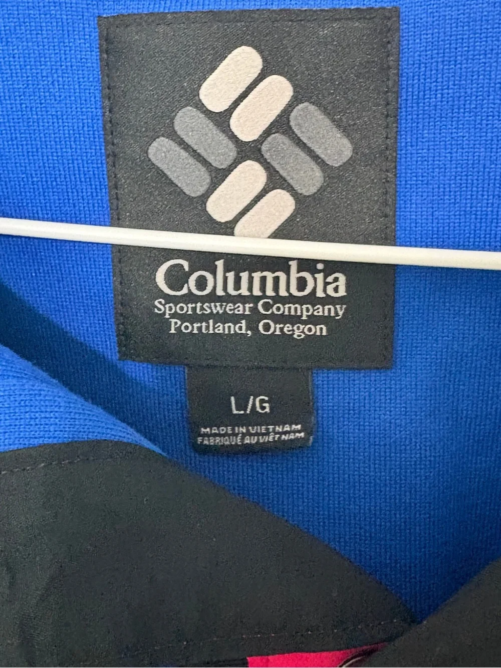 NWT Columbia Helvetia Half Snap Fleece Pullover Men’s Large Blue Pink Sherpa